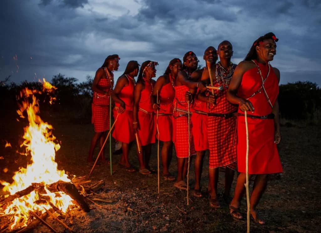 Maasai tribe dance